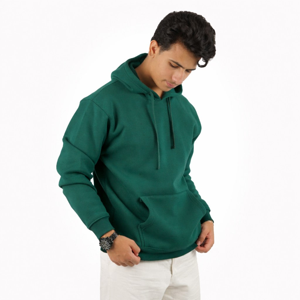 هودي سادة للجنسين باللون الزيتي