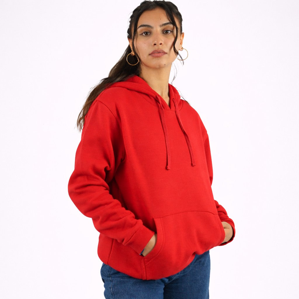 هودي سادة للجنسين باللون الأحمر