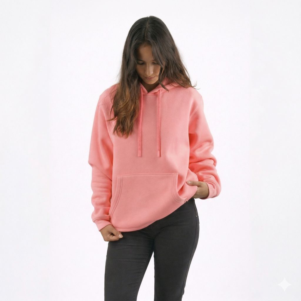 هودي سادة للجنسين باللون الهزهري