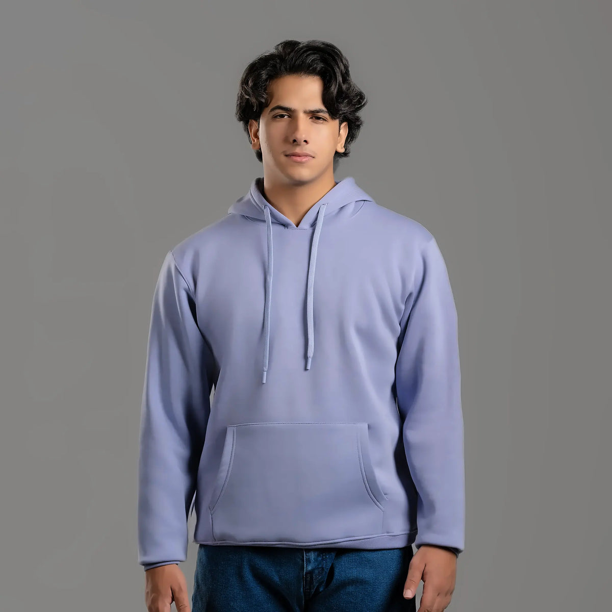 Unisex plain hoodie in purple – cotton and polyester 300 GSM, ready for printing and embroidery – Jordanian Modern Textile