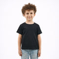 تيشيرت أطفال نص كم لون أسود