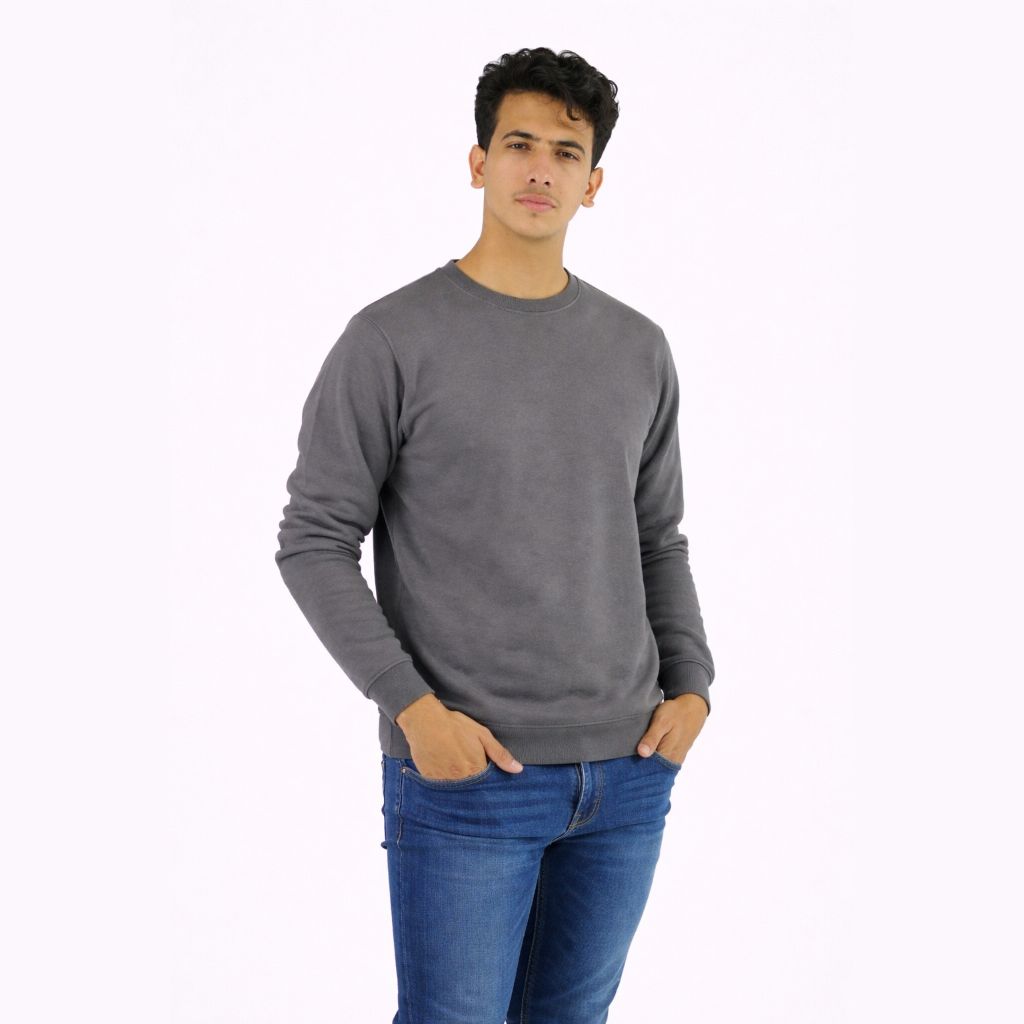 سويتشر سادة باللون الشاركول للجنسين 