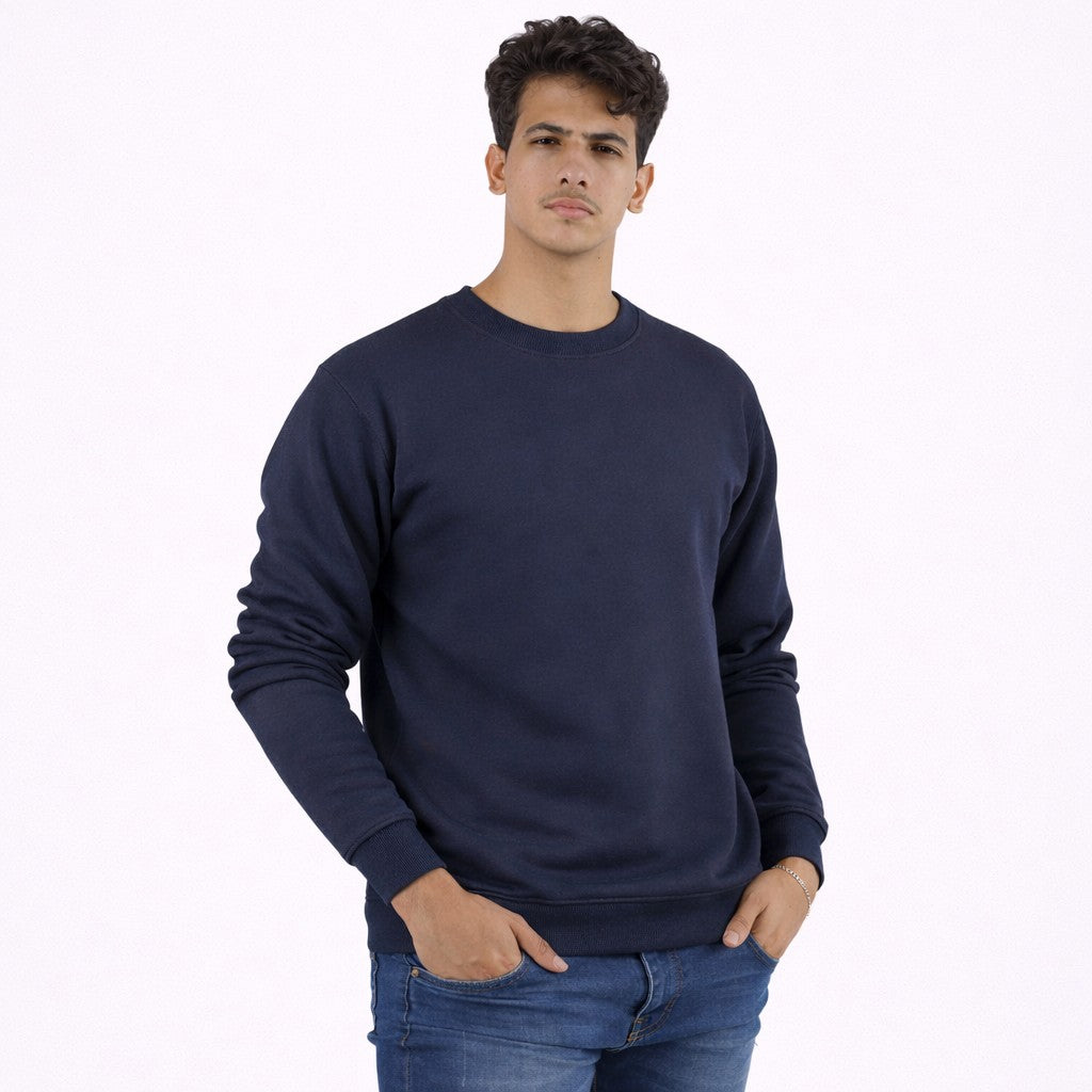 سويتشر سادة باللون الكحلي للجنسين 