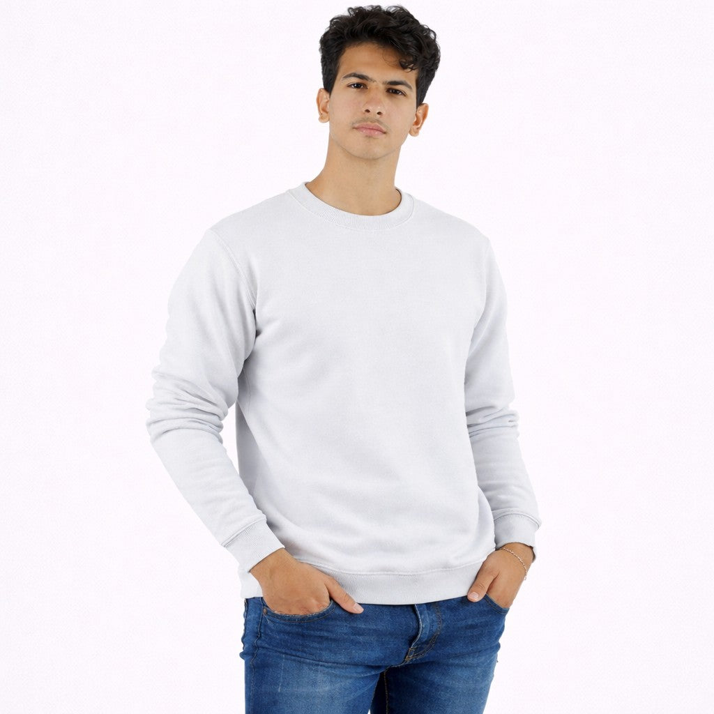 سويتشر سادة باللون الأبيض للجنسين 