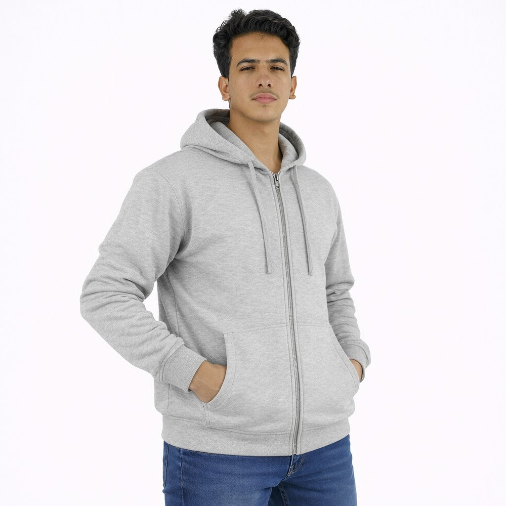 هودي مع سحاب لون سكني