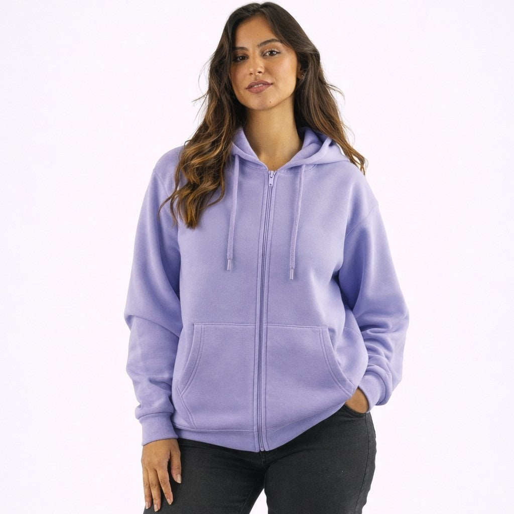 هودي مع سحاب لون نهدي